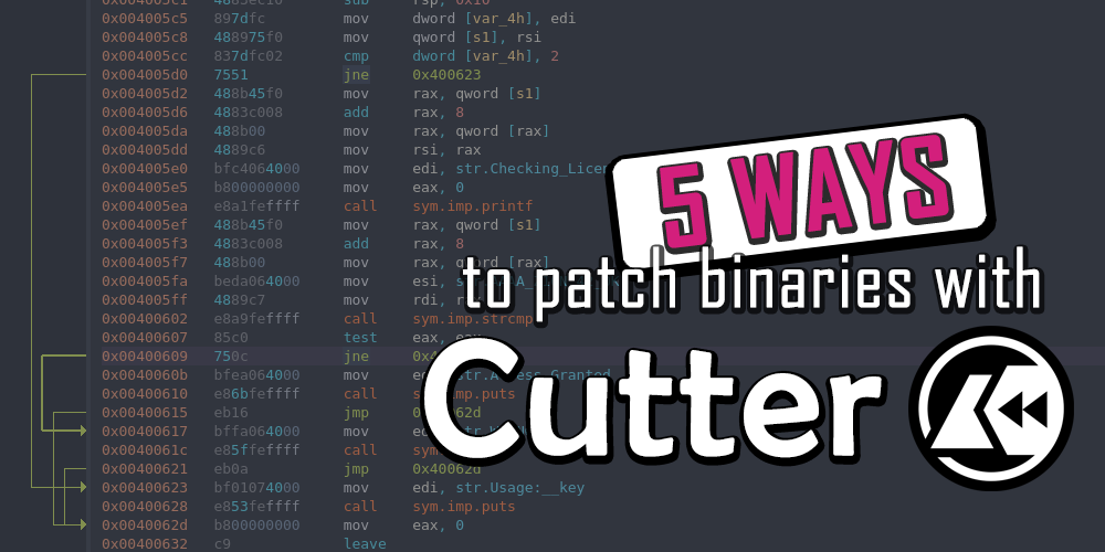 5 Ways to patch binaries with Cutter