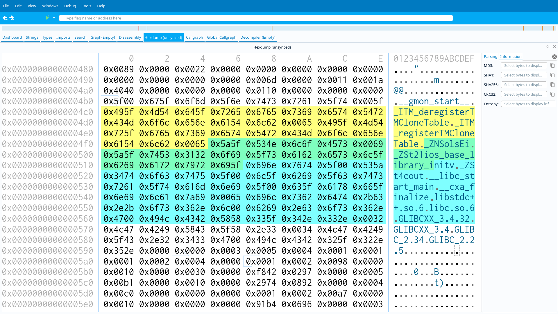 Two highlighted overlapping marks